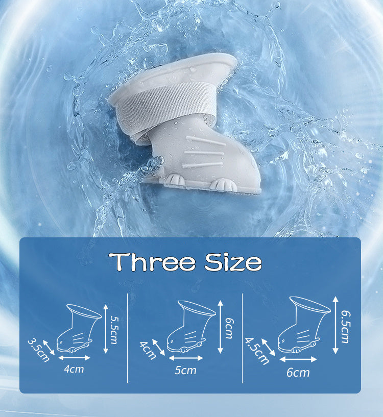 Dog Rain Boots 4Pcs Pet Dog Puppy Warm Waterproof Silicone Non-Slip Rain Boots Footwear Shoes Dog Cat Pet Toy Dog Rain Boots - Dog Rain Shoes, Cat Rain Boots, Waterproof Foot Cover, Soft Bottom Shoes