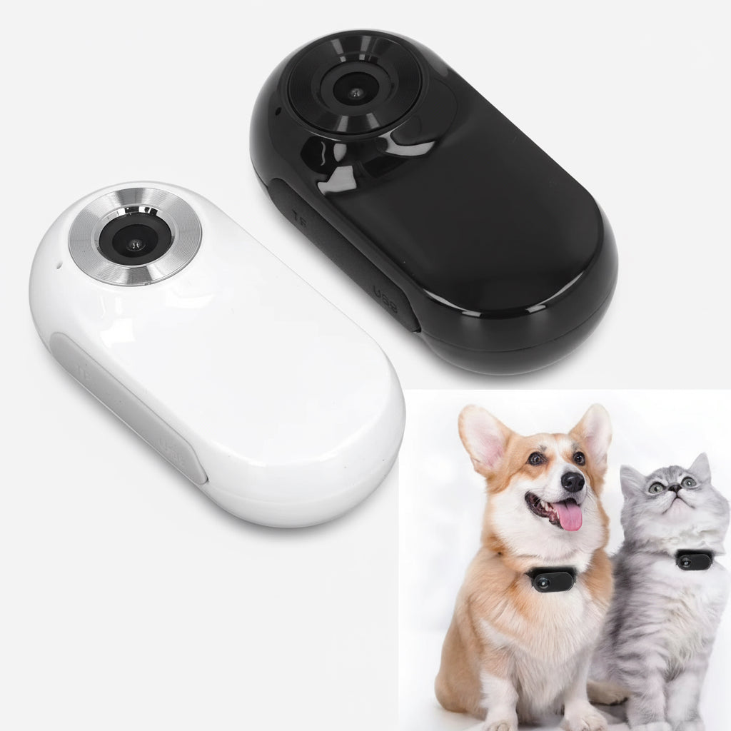 Pet Collar Camera 120 Deg Lens OTG Connection Video Recording Adjustable Magnetic Cat Sport Camera for Outdoor Dog Collar Camera