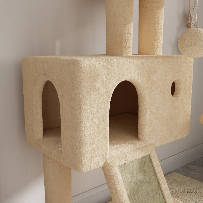 Gateshead 35.8'' H Cat Tree Condos and Scratching Posts Included, with Platform and Basket