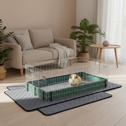 Guinea Pig Cage Lining Washable Guinea Pig Skin Pad Reusable and Non Slip Urinary Pad for Guinea Pig Cat Dog Bed Small Animal