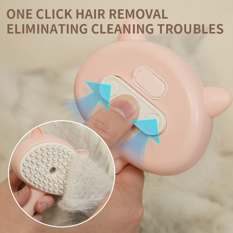 Hair Cleaning Brush With Mist Multifunctional Cat Grooming Brush Rechargeable Self Cleaning Slicker Brush For Pets Dogs &amp; Cats Pet Products