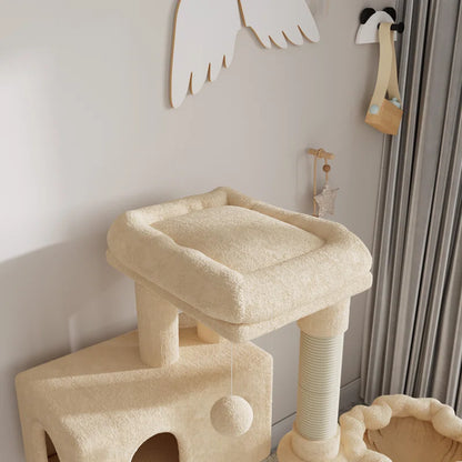 Gateshead 35.8'' H Cat Tree Condos and Scratching Posts Included, with Platform and Basket