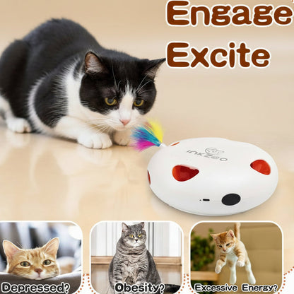 INKZOO Cat Toys, Interactive Cat Toys for Indoor Cats, Smart Interactive Kitten Toy, Automatic 7 Holes Mice Whack-A-Mole