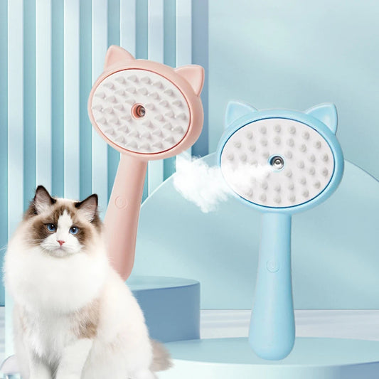 Hair Cleaning Brush With Mist Multifunctional Cat Grooming Brush Rechargeable Self Cleaning Slicker Brush For Pets Dogs &amp; Cats Pet Products