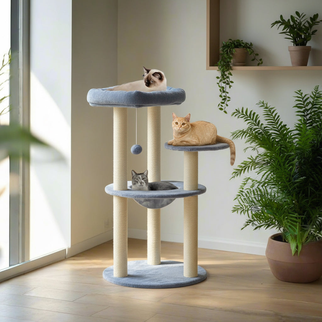 Gillispie Cat Tree with Clear Bowl