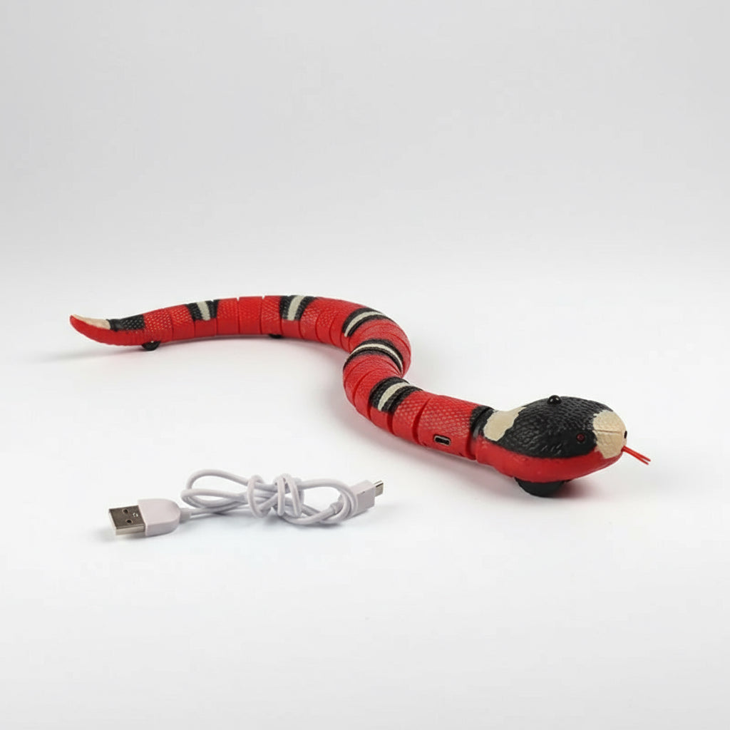 Automatic Cat Toys Interactive Smart Sensing Snake Teasetoys for Cats USB Charging Cat Accessories for Pet Cats Game Play To