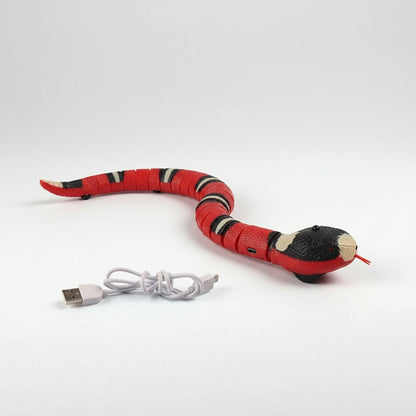 Automatic Cat Toys Interactive Smart Sensing Snake Teasetoys for Cats USB Charging Cat Accessories for Pet Cats Game Play To