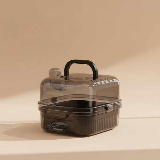 Hamster Outdoor Carrier Cage Portable Hamster Cage with Clear Large Flip Cover for Hamster Bird Carrying Pet Supplies