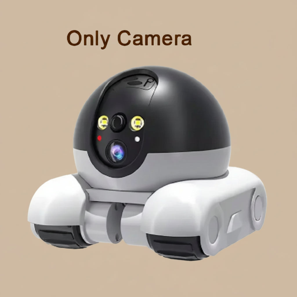 Robotic camera with 'Only Camera' text on a white background