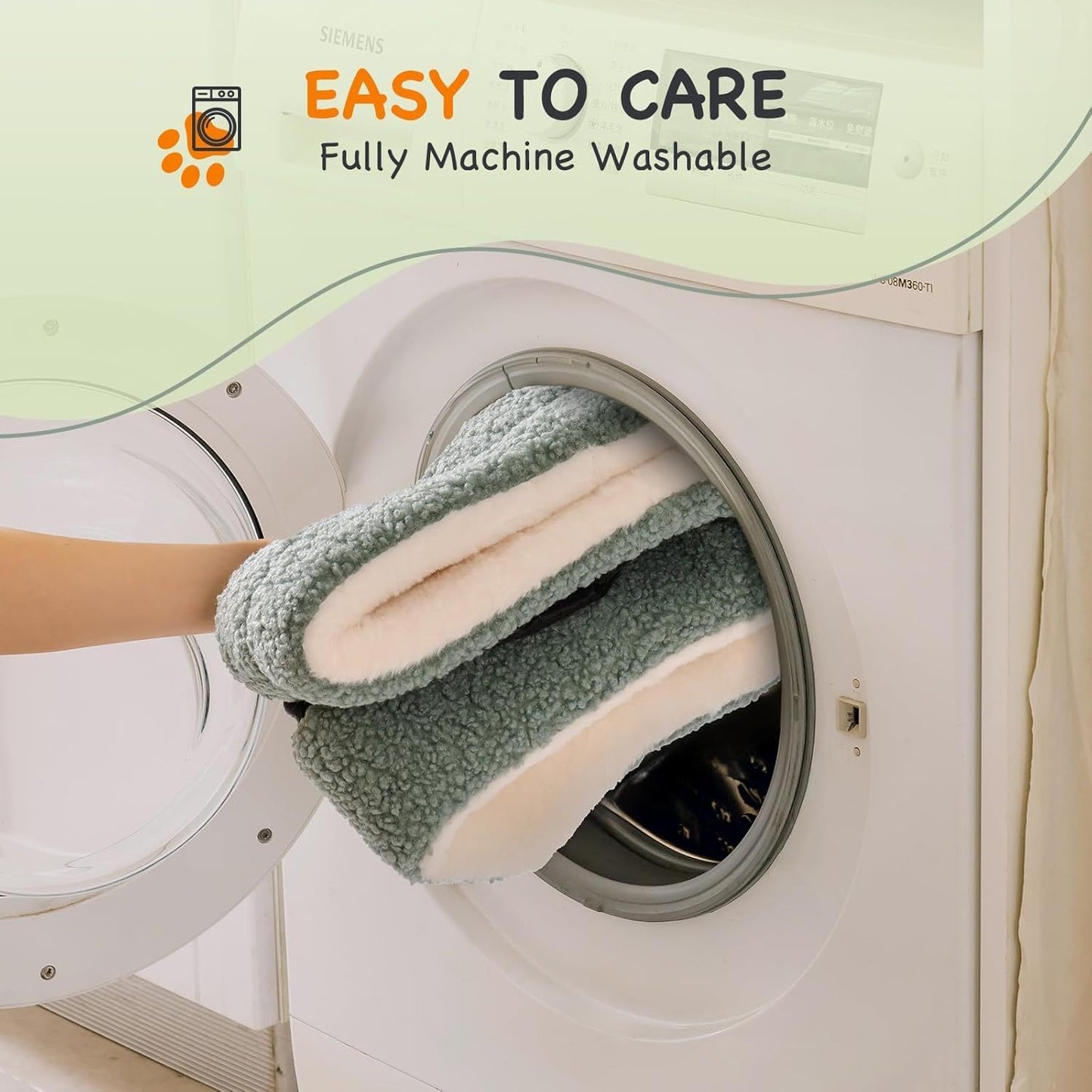 Soft & Comfortable Pet Bed - 23" Round Plush Bed with Reversible Cushion, Machine Washable for Small Dogs and Indoor Cats