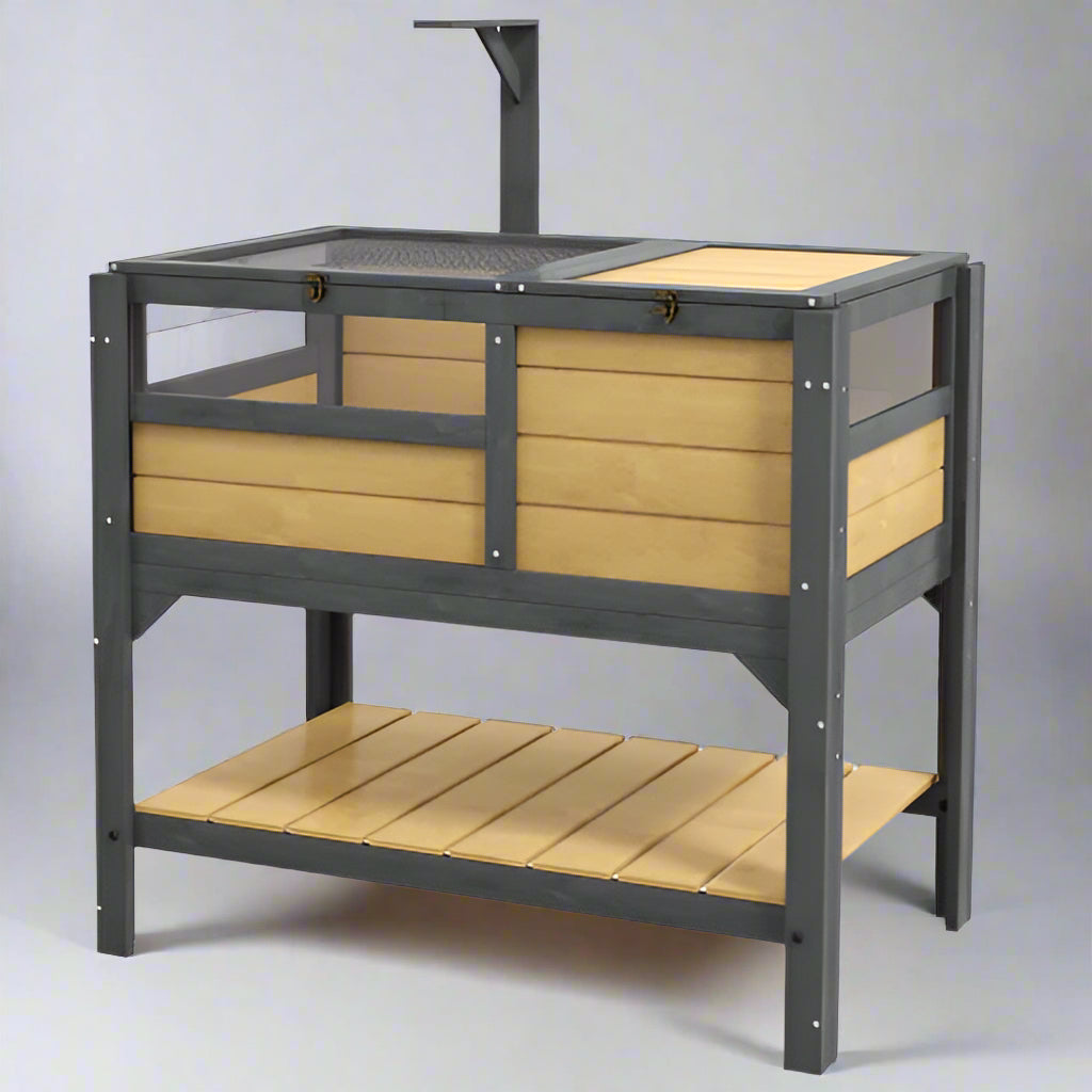 PawHut Reptile Enclosure with Storage Shelf Light Support