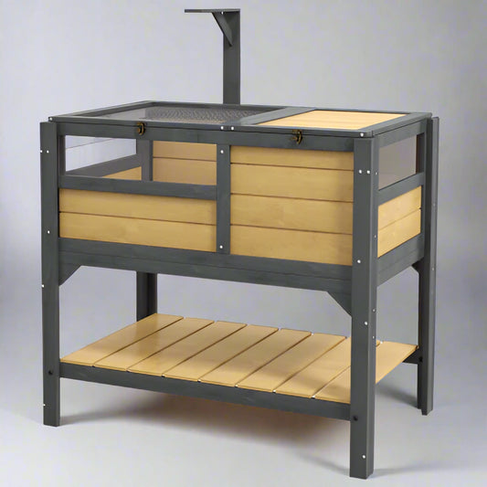 PawHut Reptile Enclosure with Storage Shelf Light Support