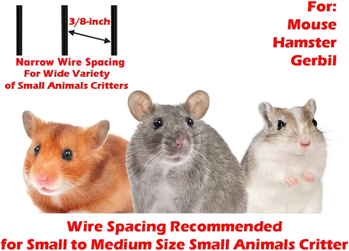 Acrylic Clear Expandable and Customizable 3-Solid Floor Levels Habitat Hamster Rodent Gerbil Mouse Mice Cage Clear Transparent