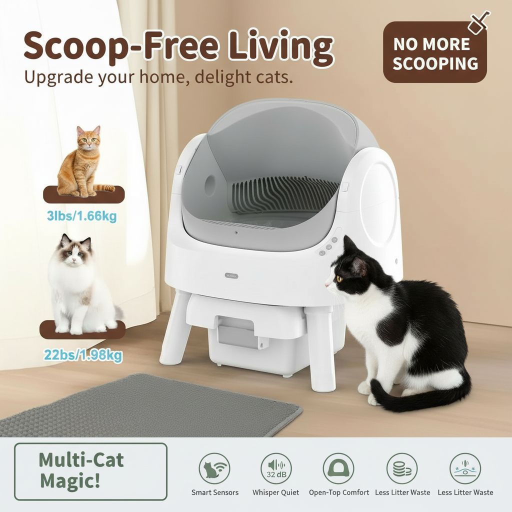 Open Top Automatic Litter Box