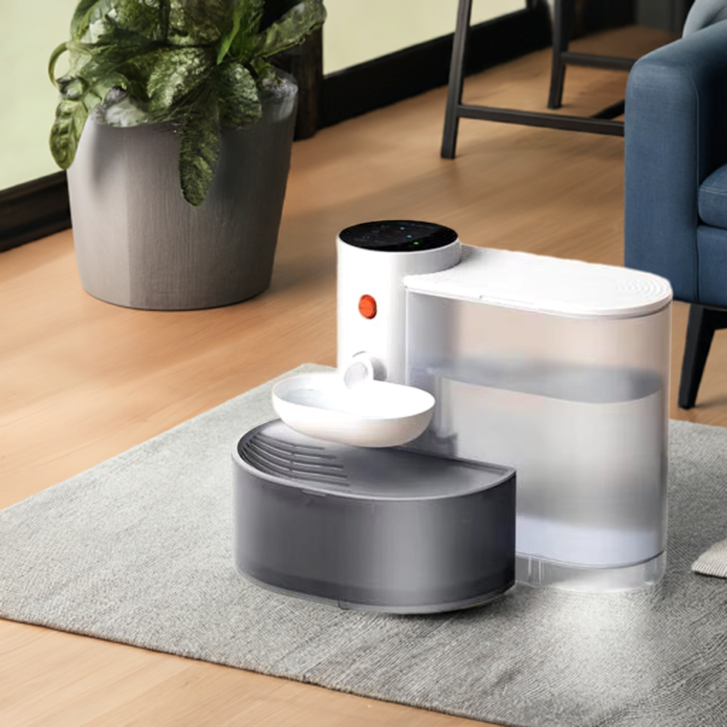 Smart Self-Filling Pet Water Fountain | Filter-Free Dual Tank System | 180-Day Battery