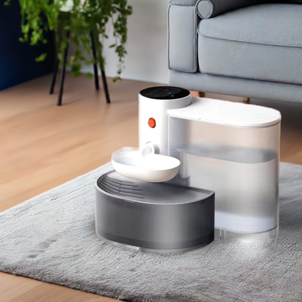Smart Self-Filling Pet Water Fountain | Filter-Free Dual Tank System | 180-Day Battery
