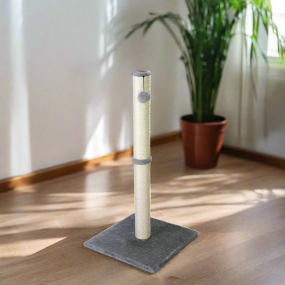 31" Natural Sisal Cat Scratching Post | Double Post Cat Tree | Pet-Safe Scratch Tower