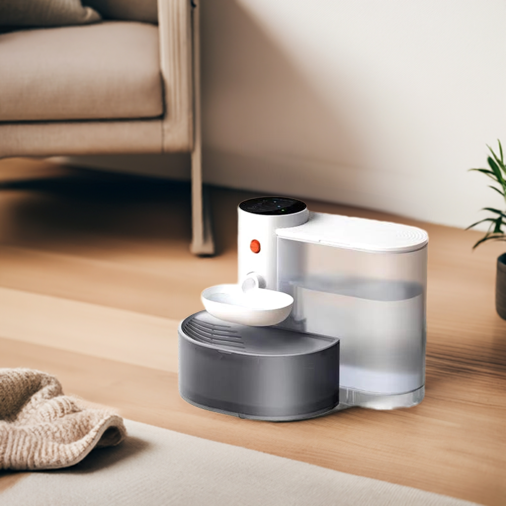 Smart Self-Filling Pet Water Fountain | Filter-Free Dual Tank System | 180-Day Battery