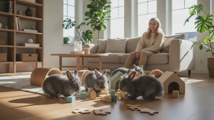 Bunny Enrichment Collection - Complete 3-Piece Natural Dental Care & Interactive Play System for Rabbits