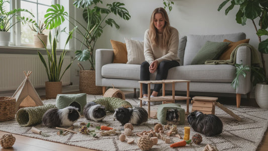 Guinea Pig Enrichment Collection - Complete 3-Piece Natural Dental Care & Interactive Play System for Guinea Pigs
