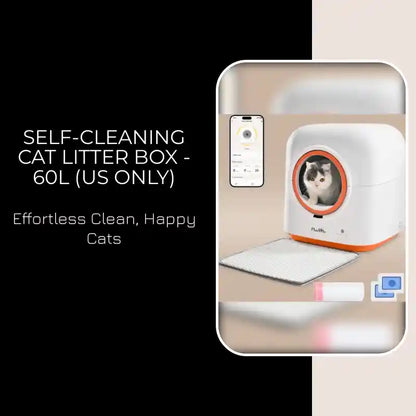 Self-Cleaning Cat Litter Box - 60L (US Only) by@Outfy