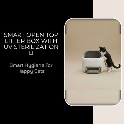 Smart Open Top Litter Box with UV Sterilization 🎁 by@Outfy