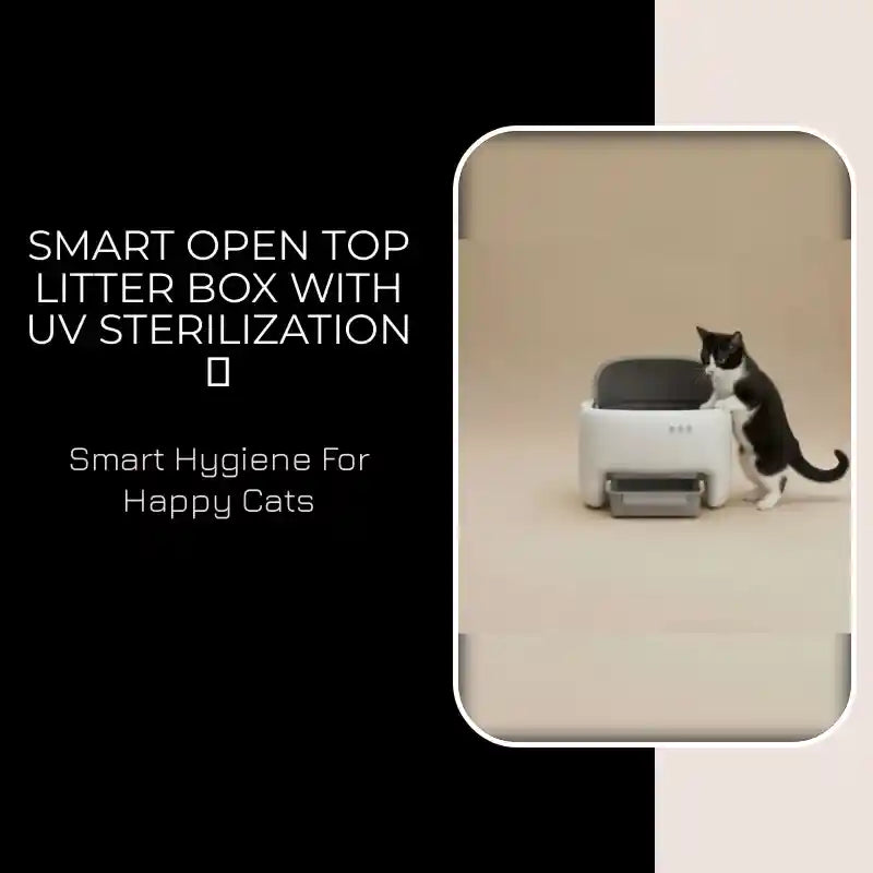 Smart Open Top Litter Box with UV Sterilization 🎁 by@Outfy