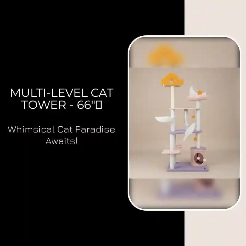 Multi-Level Cat Tower - 66"🎁 by@Outfy