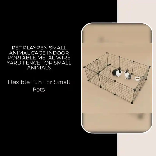 Pet Playpen Small Animal Cage Indoor Portable Metal Wire Yard Fence for Small Animals by@Outfy