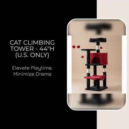 Cat Climbing Tower - 44"H (U.S. Only) by@Outfy
