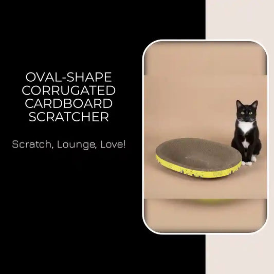 Oval-Shape Corrugated Cardboard Scratcher by@Outfy