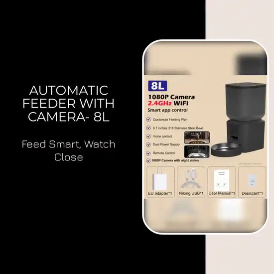 Automatic Feeder with Camera- 8L by@Outfy