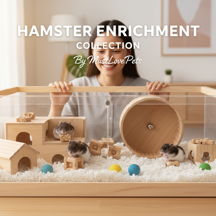 Hamster Enrichment Collection - Complete Natural Dental Care & Interactive Play System for Hamsters